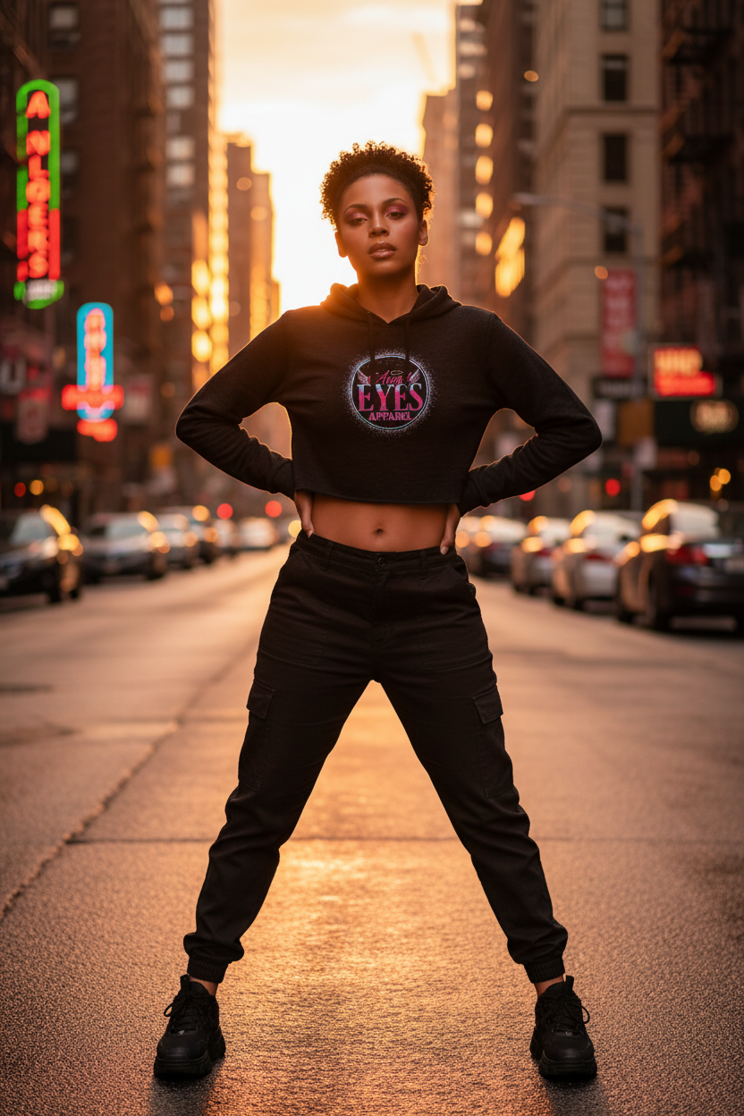 Crop Hoodie Street Shot