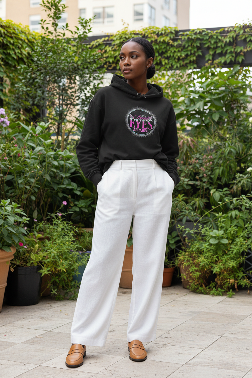 Logo Hoodie Loose - White Linen