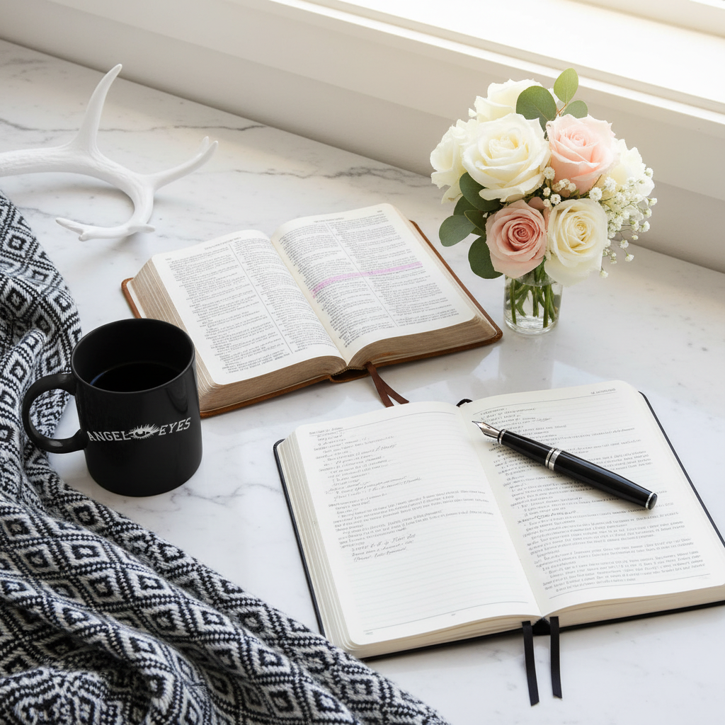 Mug - Faith Devotional Flat Lay