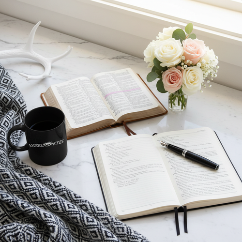Mug - Faith Devotional Flat Lay
