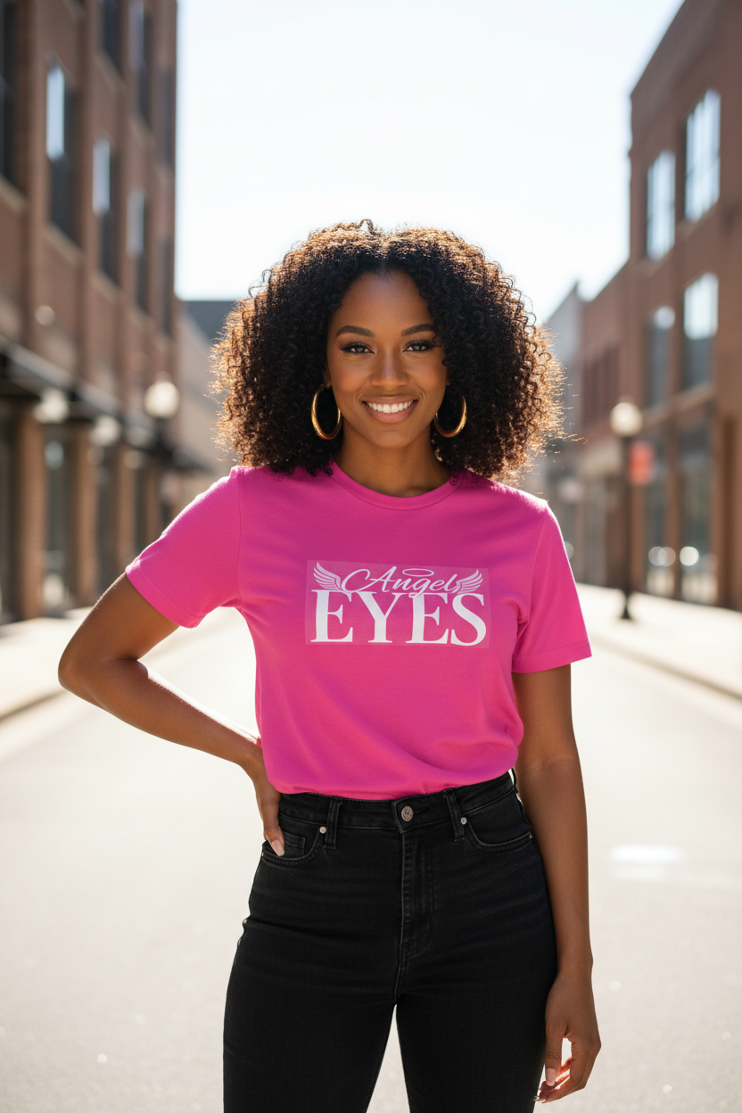 Pretty Pink Tee - African American Model